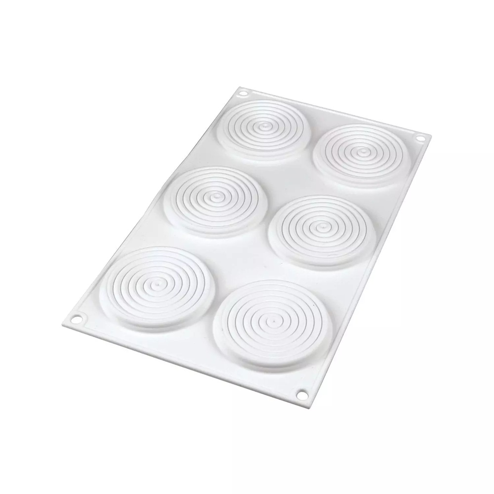 Φόρμα Σιλικόνης Platinum 6 Θέσεων Ø75x8mm 28ml Tourbillon 28 Silikomart 36.230.87.0065 - 2