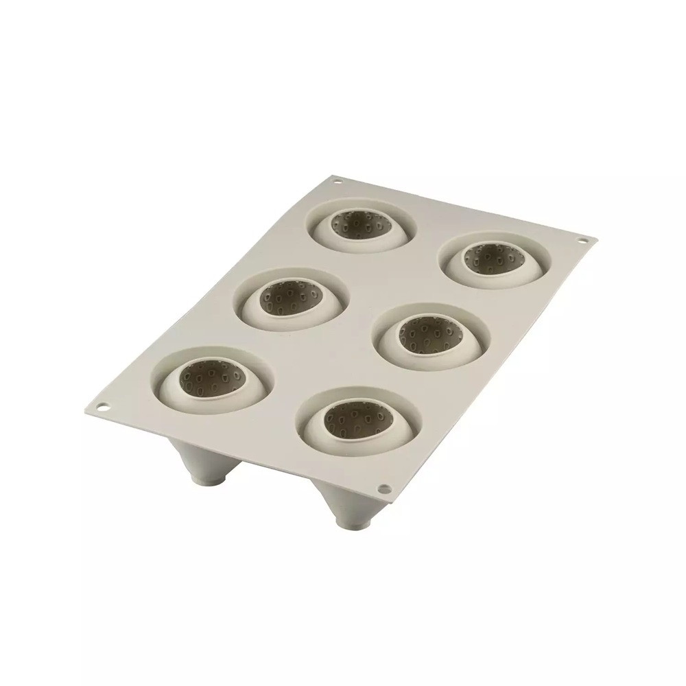 Φόρμα Σιλικόνης Platinum 6 Θέσεων Ø59x61mm 95ml Fragole e Panna Silikomart 26.267.13.0065 - 1