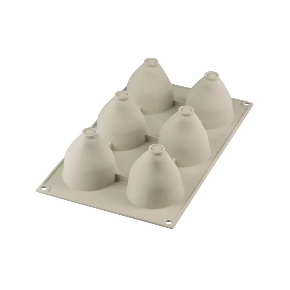 Φόρμα Σιλικόνης Platinum 6 Θέσεων Ø59x61mm 95ml Fragole e Panna Silikomart 26.267.13.0065 - 2