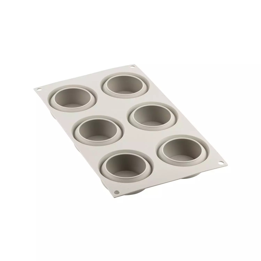 Φόρμα Σιλικόνης Platinum 6 Θέσεων Ø70x30mm 90ml Mini Dot Silikomart 26.265.13.0065 - 