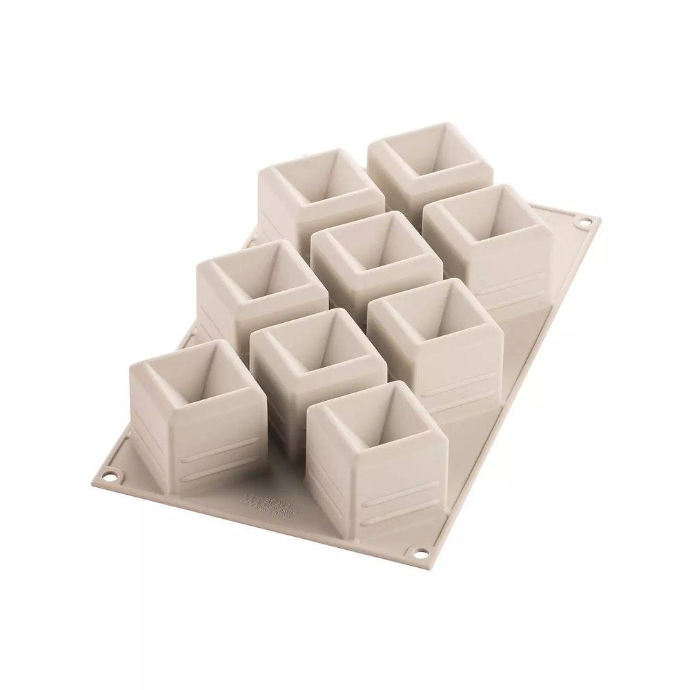 Φόρμα Σιλικόνης Platinum 9 Θέσεων 50x50x50mm 105ml Mosaico Silikomart 26.292.13.0065 - 