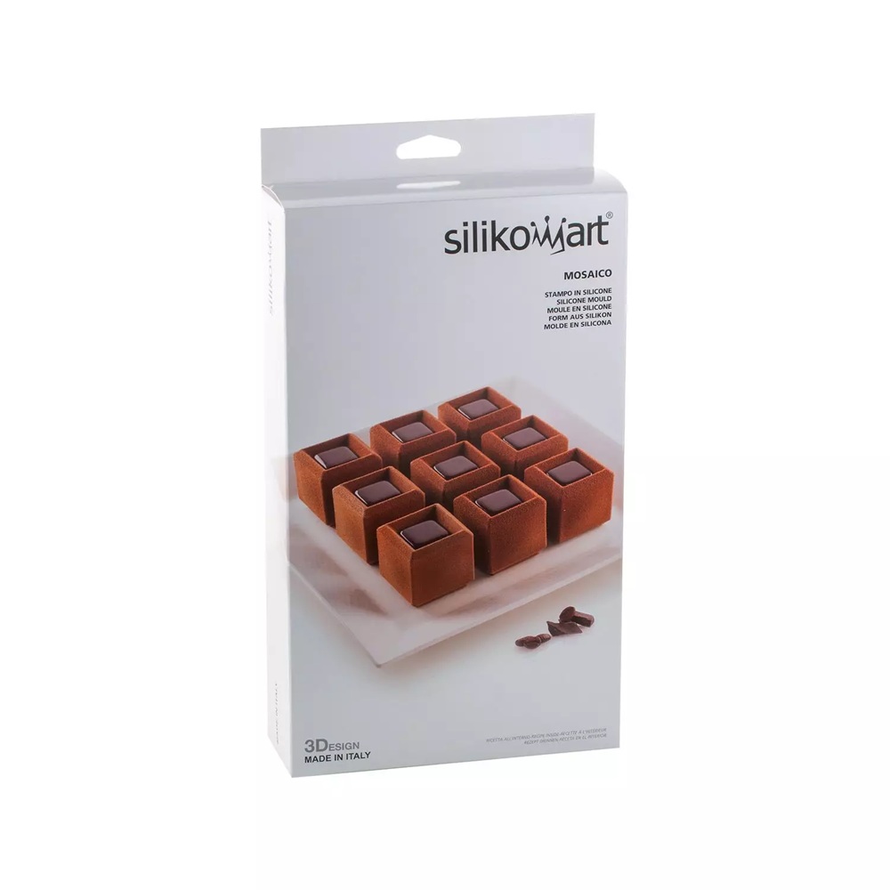 Φόρμα Σιλικόνης Platinum 9 Θέσεων 50x50x50mm 105ml Mosaico Silikomart 26.292.13.0065 - 3