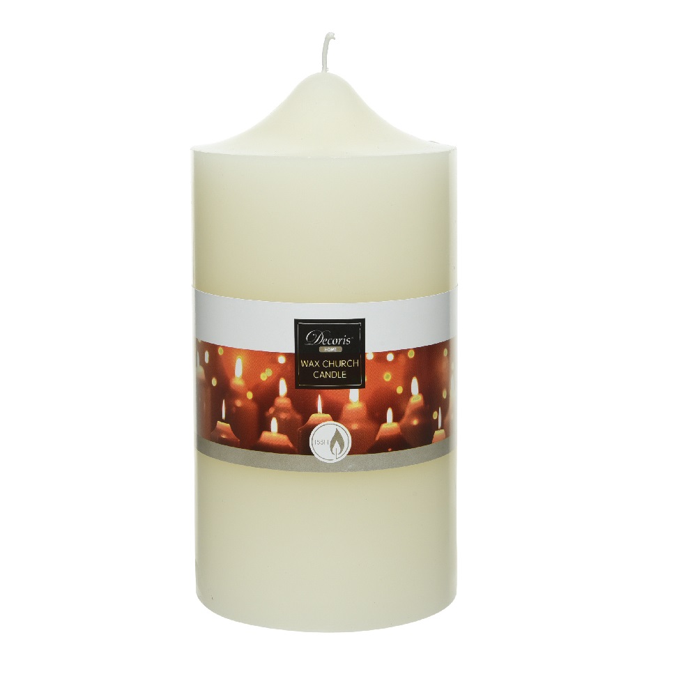 Κερί Ιβουάρ Φ10xH20cm Kaemingk 205710 - 
