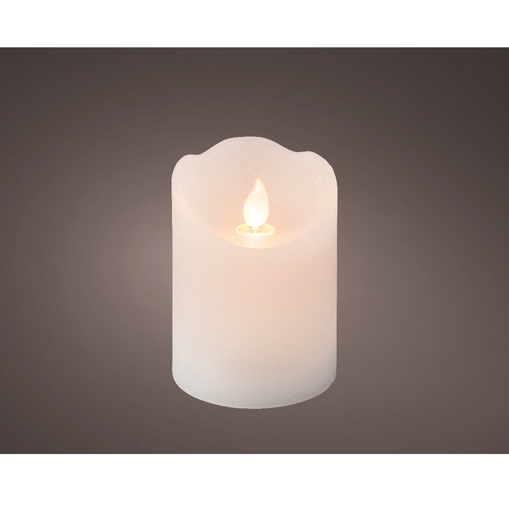 Κερί Led με Λυχνία Που Κυματίζει Φ7,5xH10cm White Lumineo 485261 - 