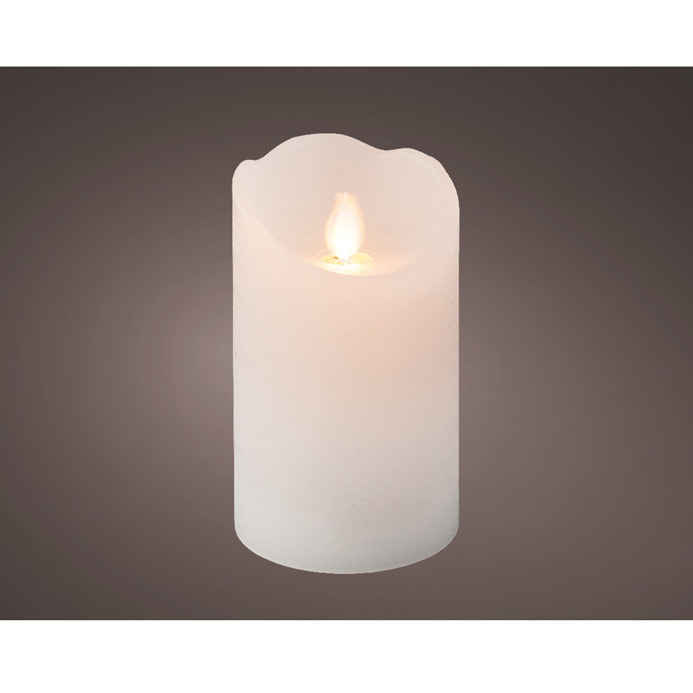 Κερί Led με Λυχνία Που Κυματίζει Φ7,5xH12,5cm White Lumineo 485262 - 
