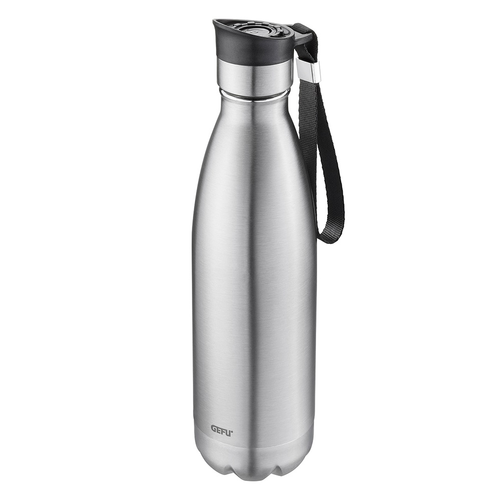 Μπουκάλι Ισοθερμικό Ασημί Διπλού Τοιχώματος 500ml Ανοξείδωτο/Πλαστικό Olimpio Gefu 12737 - 1