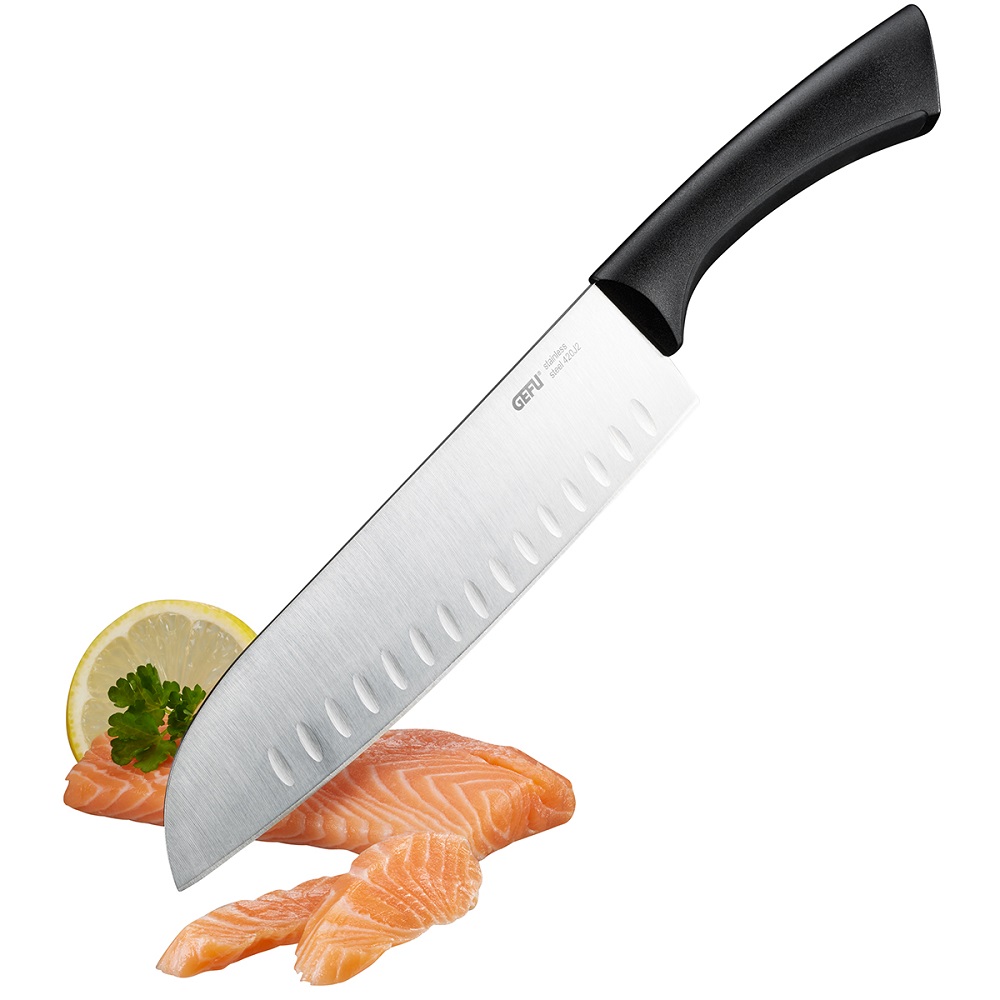 Μαχαίρι Santoku Με Αυλάκια 19,5cm Ανοξείδωτο/Πλαστικό Senso Gefu 13890 - 
