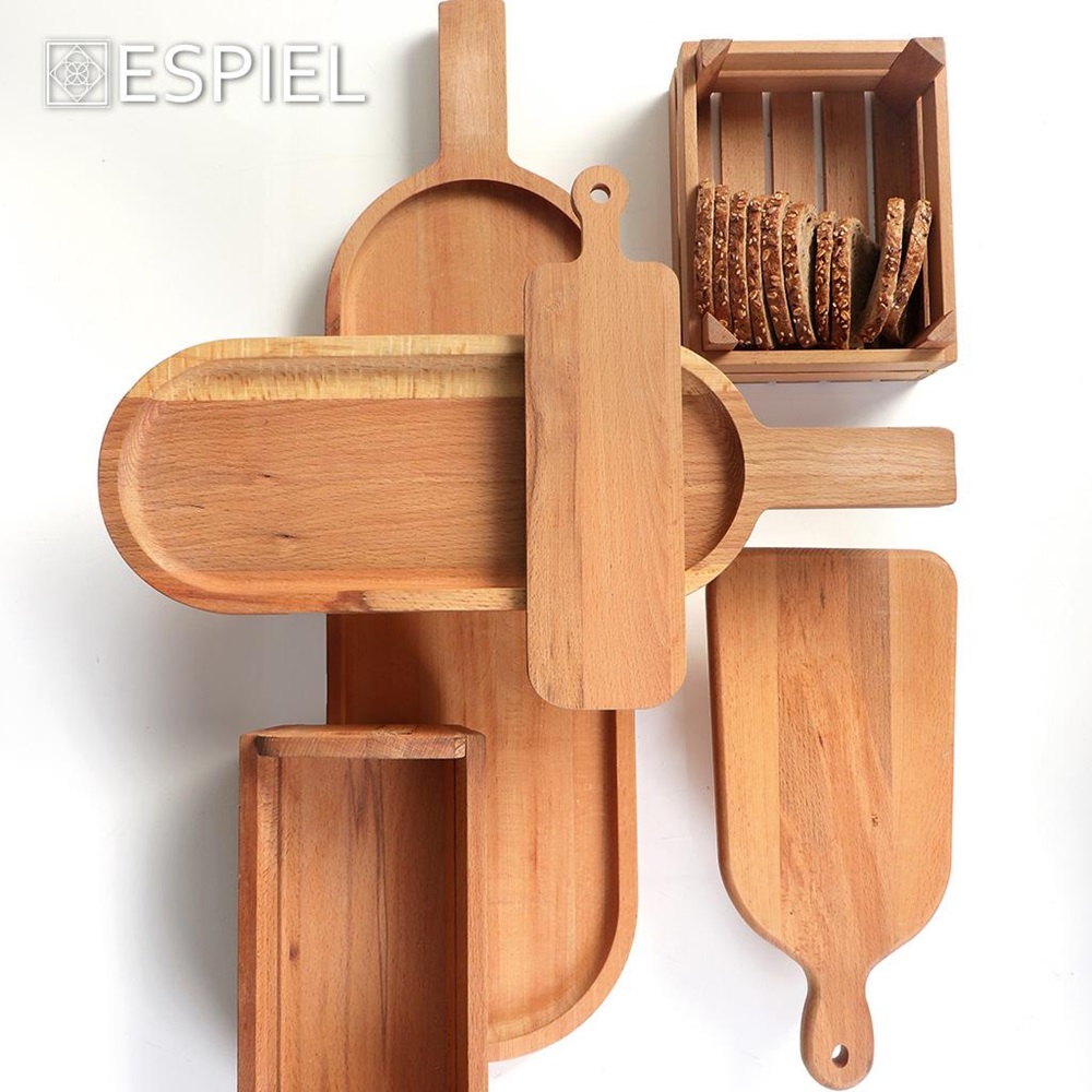 Πλατό Σερβιρίσματος Ξύλινο Ορθογώνιο 70x20xH3,5cm Με Λαβή Rustic Espiel KOP127 - 2