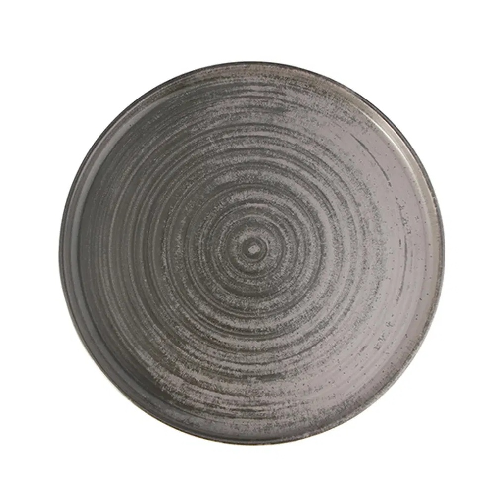 Πιάτο Πορσελάνης Γκρι Ανάγλυφο 21cm Porland Lykke 04ALM006564 - 