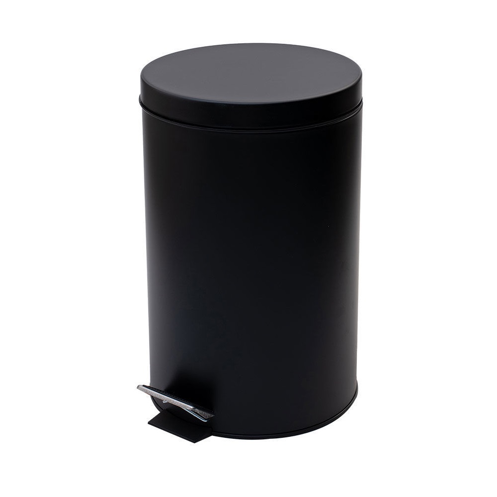 Χαρτοδοχείο Μπάνιου Μεταλλικό Soft Close 12Lt Μαύρο Ματ εstia Home Art 02-7904 - 3