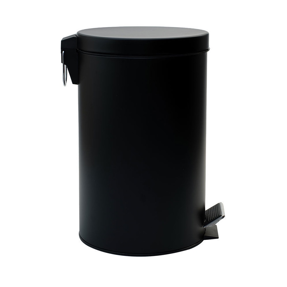 Χαρτοδοχείο Μπάνιου Μεταλλικό Soft Close 12Lt Μαύρο Ματ εstia Home Art 02-7904 - 4