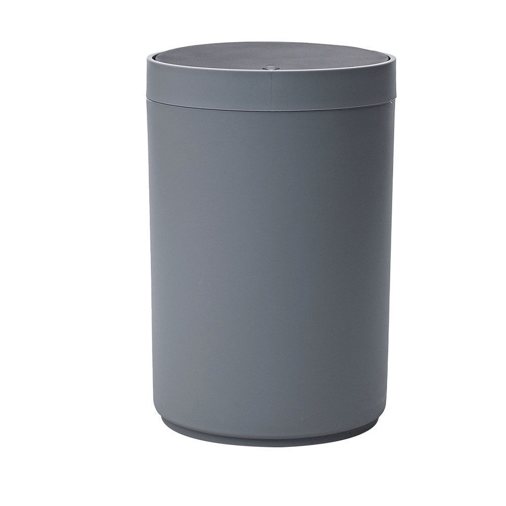 Χαρτοδοχείο Μπάνιου Πλαστικό Γκρι 5Lt Με Παλλόμενο Καπάκι εstia Home Art 02-9663 - 