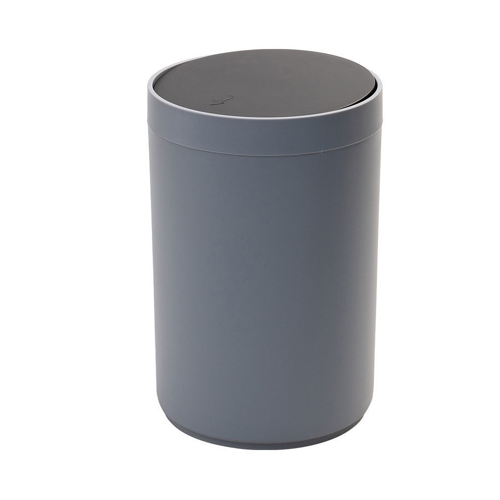 Χαρτοδοχείο Μπάνιου Πλαστικό Γκρι 5Lt Με Παλλόμενο Καπάκι εstia Home Art 02-9663 - 3