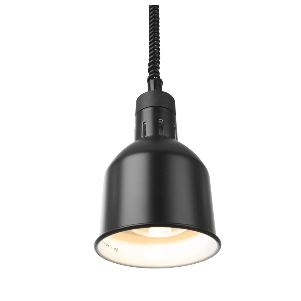 Λάμπα Θέρμανσης Rise & Fall Κυλινδρική Αλουμινίου Μαύρη Ø175x250mm 250W HENDI 273852 - 2