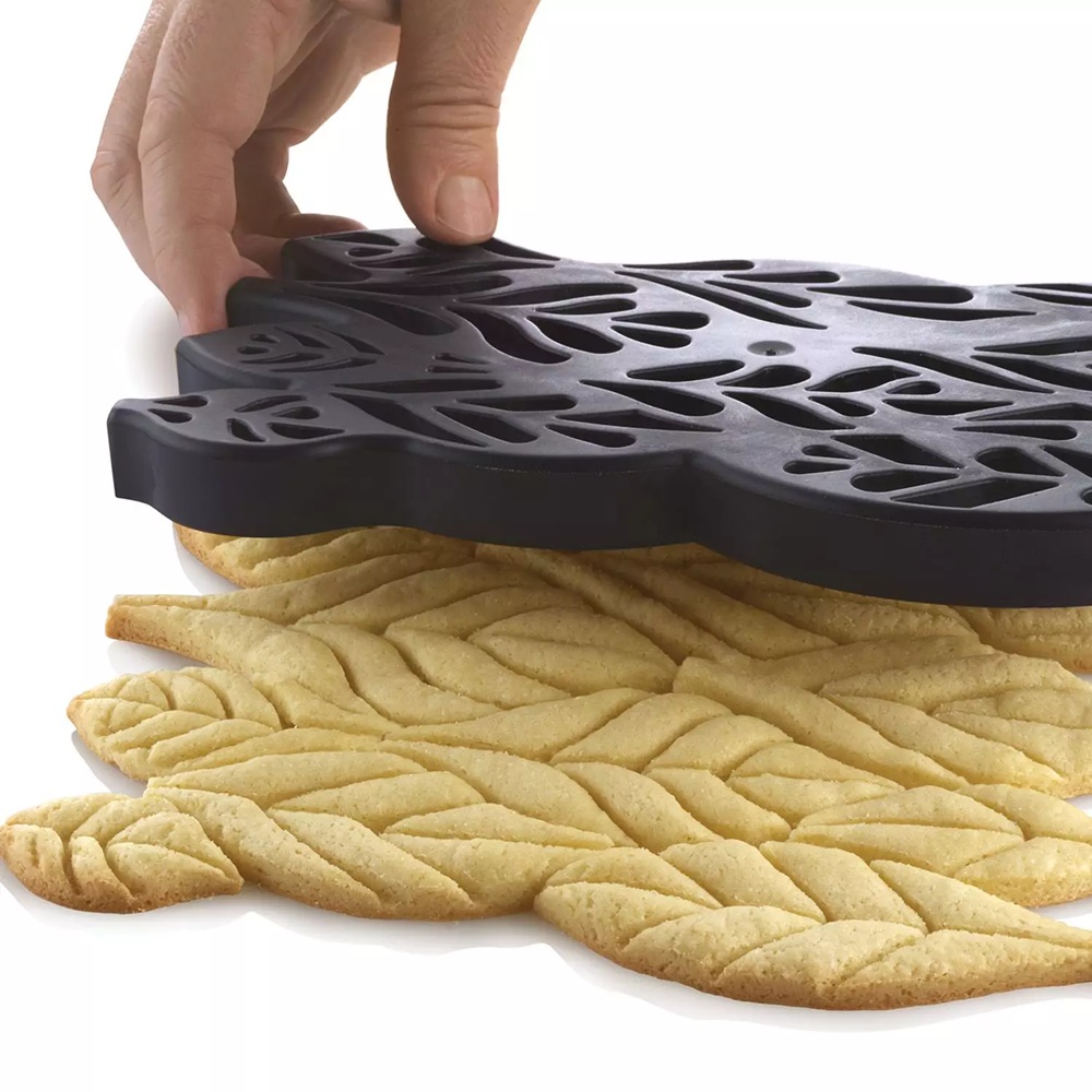 Κουπ Πατ Σιλικόνης Platinum Leaves 240x150x20mm Silikomart VoilÀ Cookie 53.151.20.0065 - 2