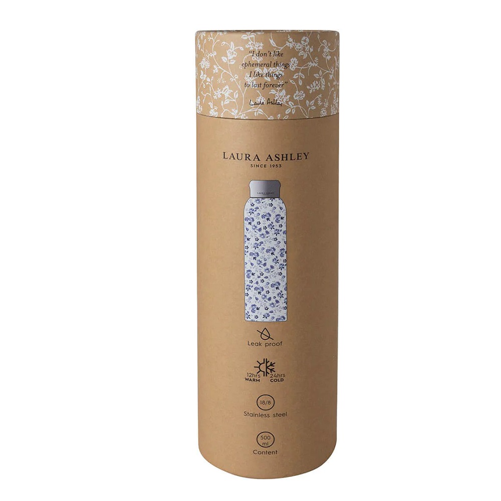 Μπουκάλι Θερμός Ανοξείδωτος 500ml Φ7,8xH26,5cm Petit Fleur Blue To Go Laura Ashley LA182921 - 3