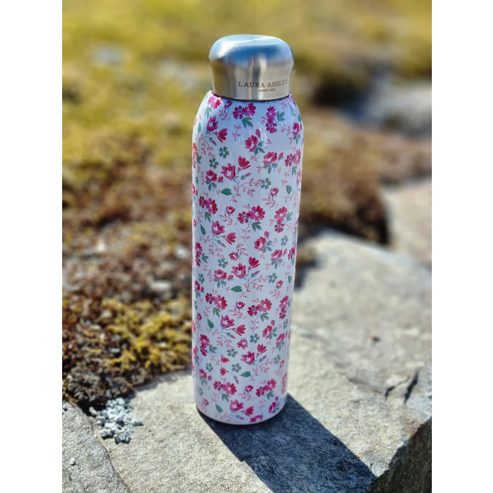 Μπουκάλι Θερμός Ανοξείδωτος 500ml Φ7,8xH26,5cm Petit Fleur Pink To Go Laura Ashley LA182923 - 4