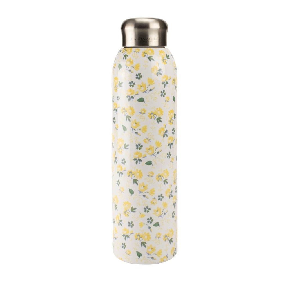 Μπουκάλι Θερμός Ανοξείδωτος 500ml Φ7,8xH26,5cm Petit Fleur Yellow To Go Laura Ashley LA183111 - 