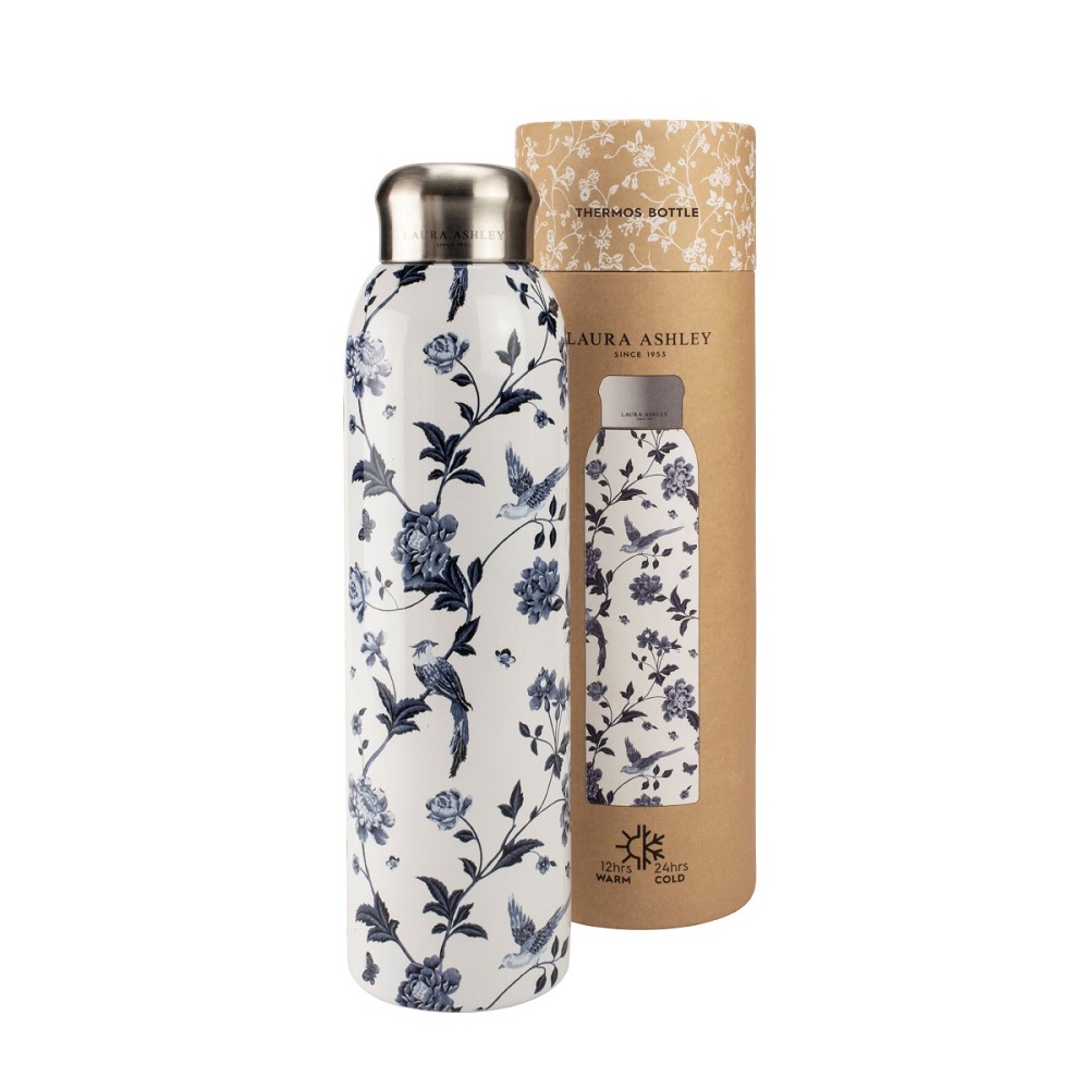 Μπουκάλι Θερμός Ανοξείδωτος 500ml Φ7,8xH26,5cm Summer Palace Blue To Go Laura Ashley LA182922 - 2