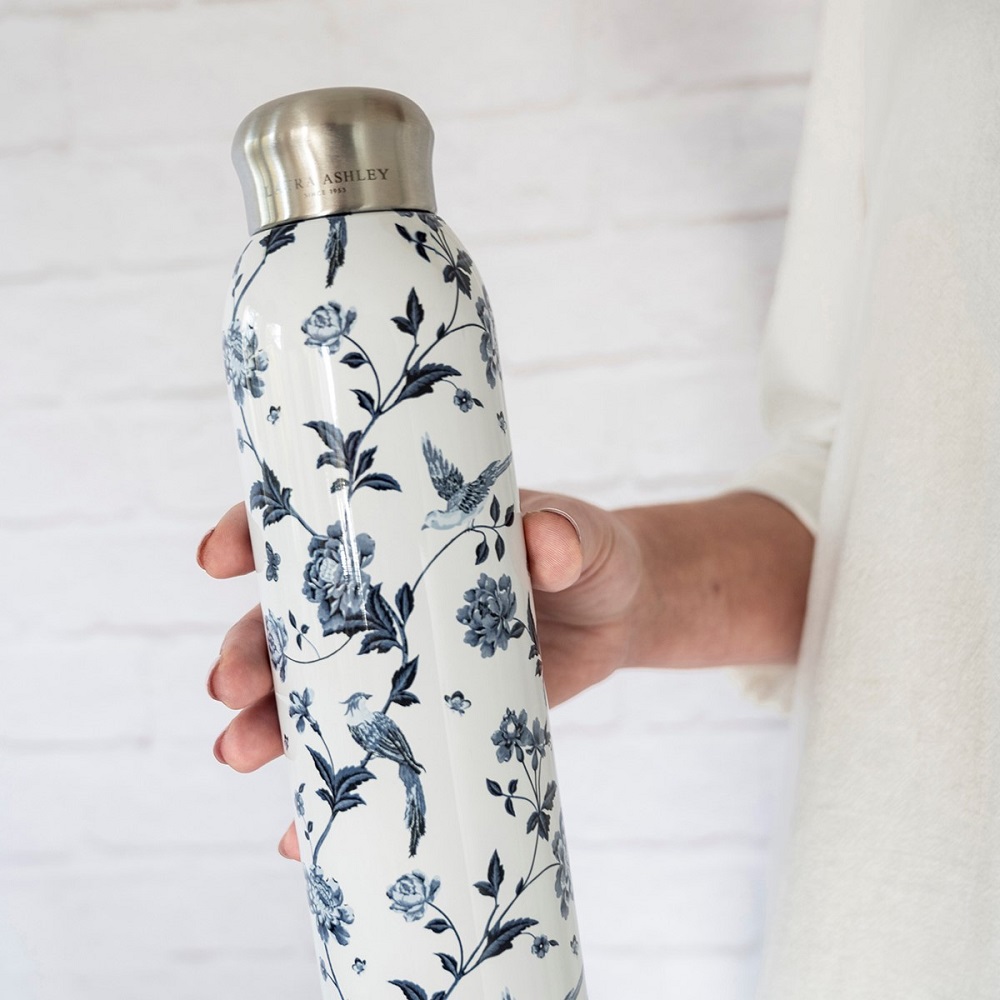 Μπουκάλι Θερμός Ανοξείδωτος 500ml Φ7,8xH26,5cm Summer Palace Blue To Go Laura Ashley LA182922 - 4
