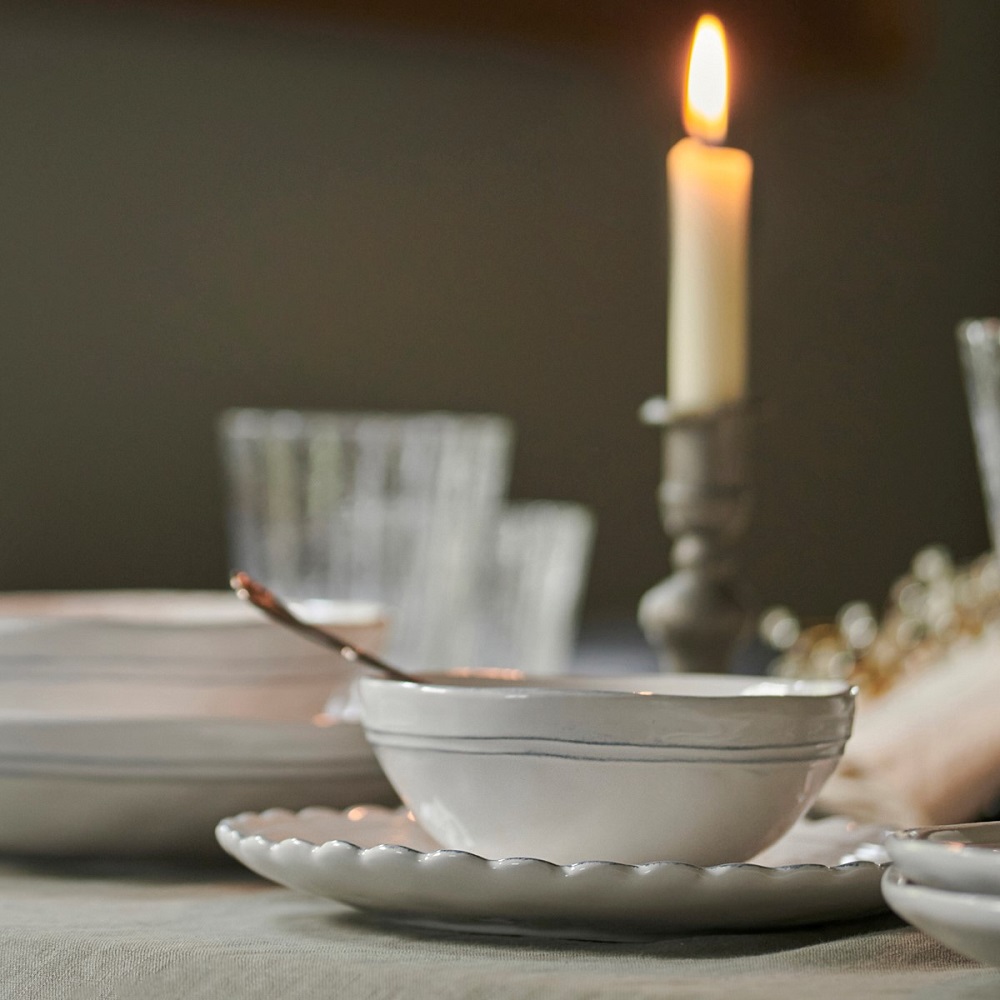 Μπολάκι Βαθύ Στρογγυλό Stoneware Φ13xH5,5cm White Artisan Laura Ashley LA183189 - 3