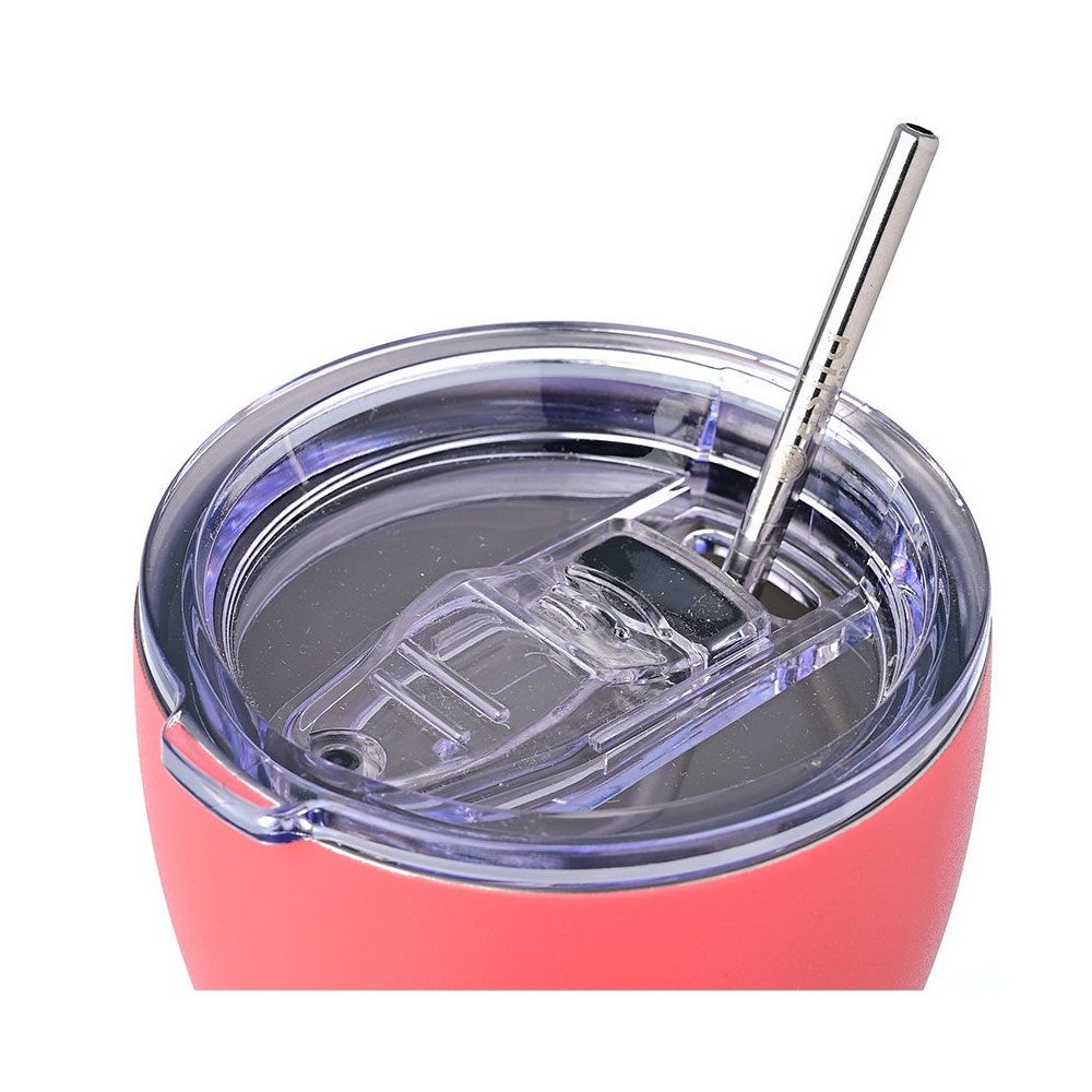 Ποτήρι Ισοθερμικό Fusion Coral Διπλού Τοιχώματος Ανοξείδωτο 18/8 350ml & Ανοξείδωτο Καλαμάκι & Βουρτσάκι Καθαρισμού Save the Aegean εstia Home Art 01-12199 - 4