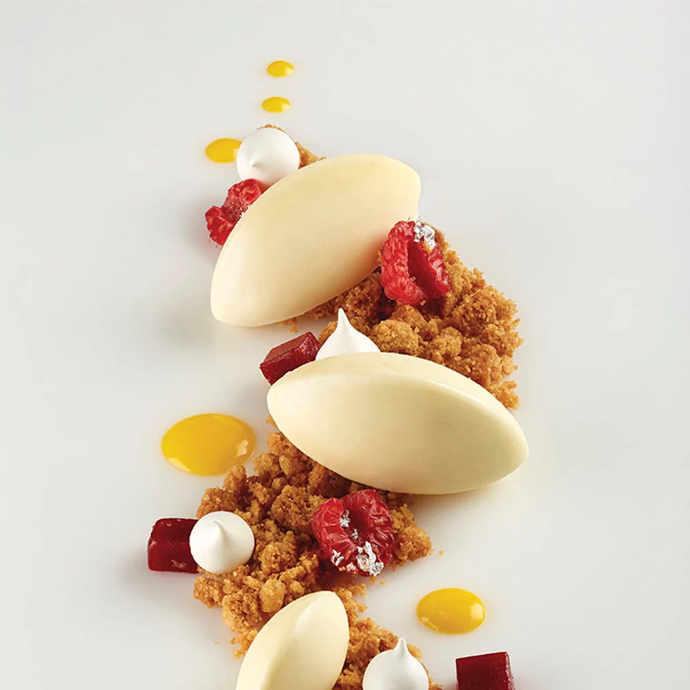 Καλούπι Σιλικόνης 3D Quenelle 66x33x30mm Pavoflex 600x400 Pavoni Italia PX071 - 4