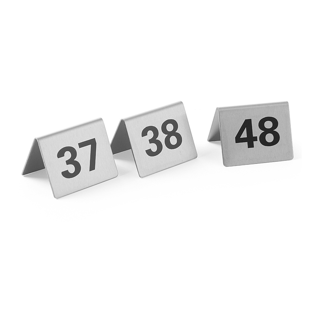 Επιτραπέζιο Σετ Ταμπελάκια Αριθμών (37-48) 5x3,5xH4cm Ανοξείδωτα 663875 Hendi 30.40256 - 
