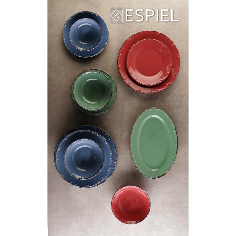 Σαλατιέρα Πράσινη με Καφέ Rim 25εκ – Liana Espiel TLU150K6 - 3