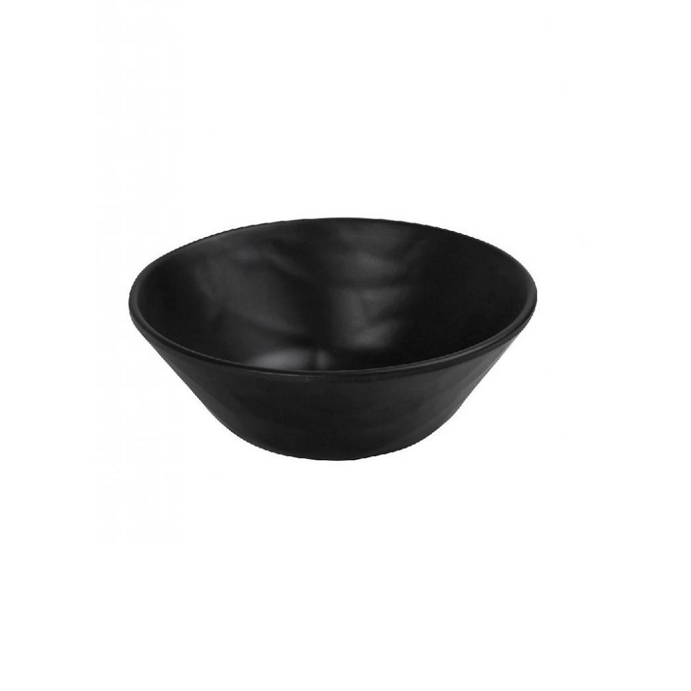 Μπολ Μελαμίνης Στρογγυλό Φ19xH6cm Wavy Black Matt Tria MLB387K48 - 1