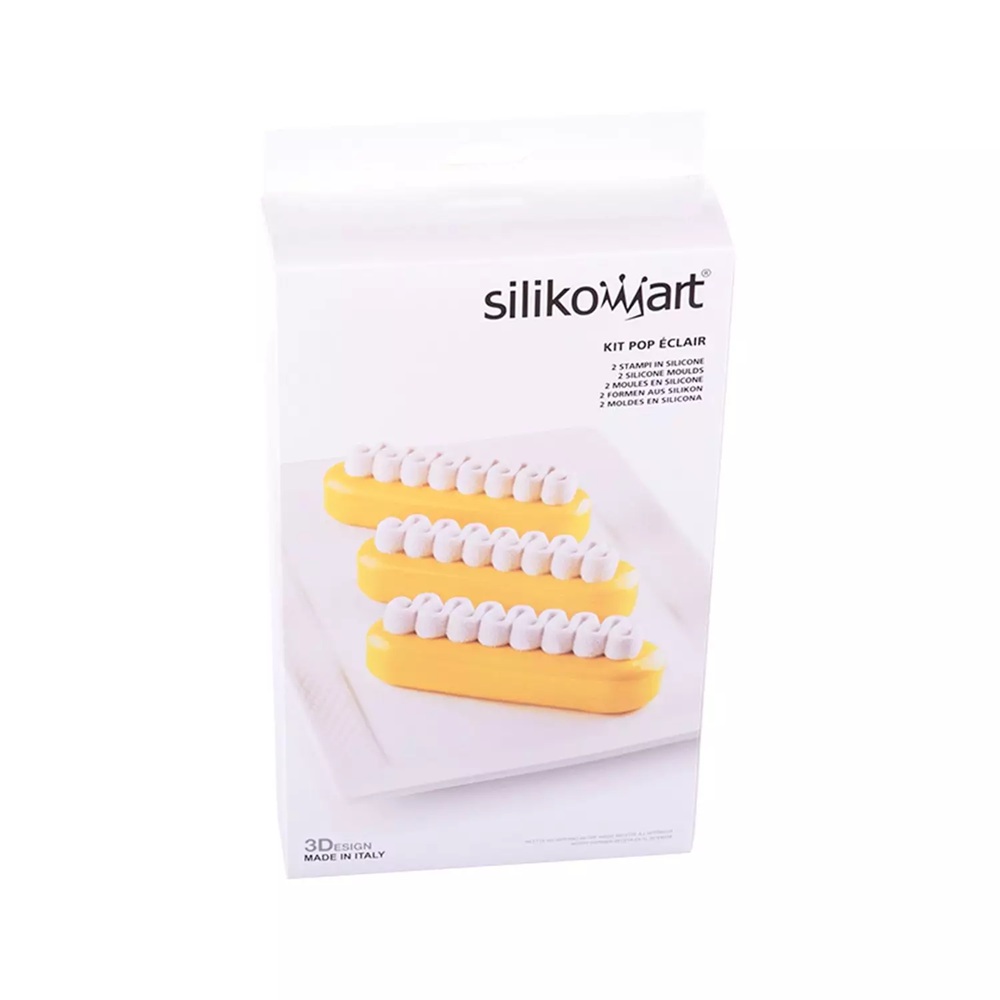 Κιτ Φόρμας Σιλικόνης Platinum 6 Θέσεων 130x38x46mm 140ml Pop Eclair Silikomart 25.275.13.0065 - 