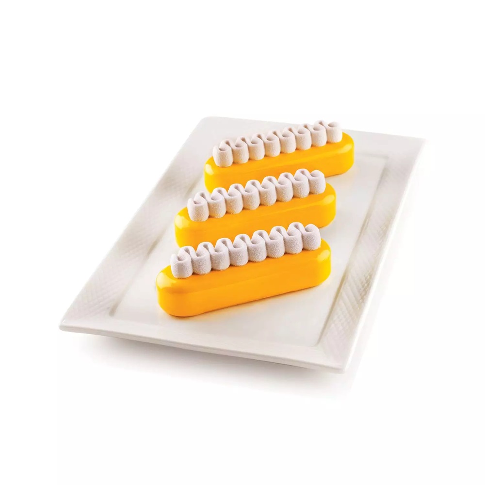 Κιτ Φόρμας Σιλικόνης Platinum 6 Θέσεων 130x38x46mm 140ml Pop Eclair Silikomart 25.275.13.0065 - 5