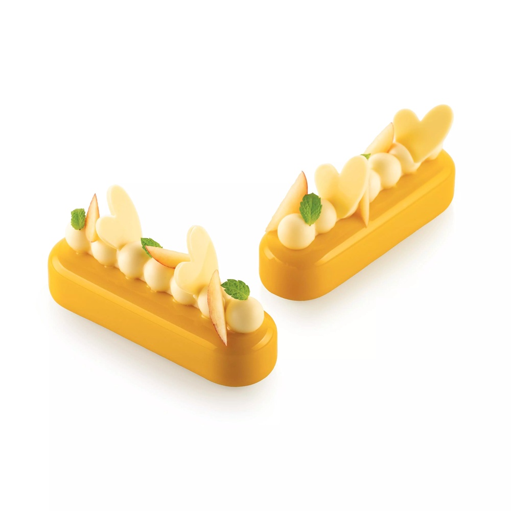 Κιτ Φόρμας Σιλικόνης Platinum 6 Θέσεων 130x38x44mm 140ml Chic Eclair Silikomart 25.284.13.0065 - 4