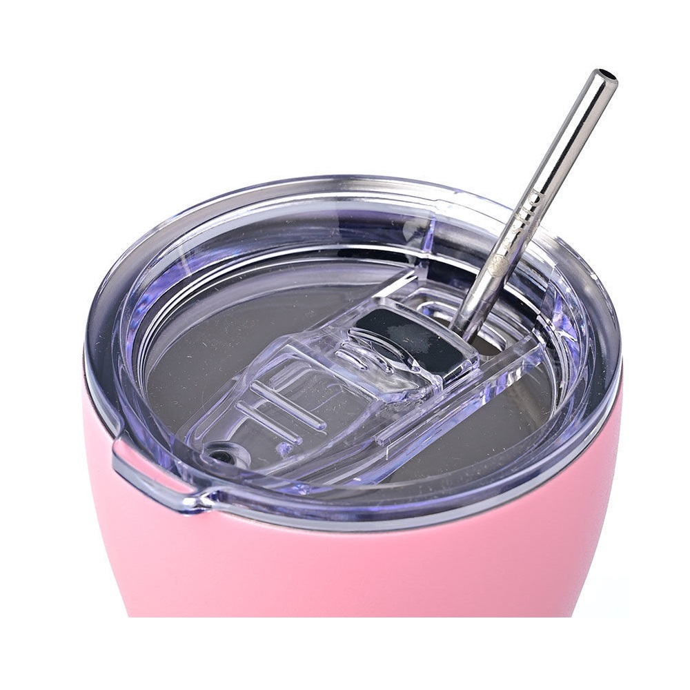 Ποτήρι Ισοθερμικό Blossom Rose Διπλού Τοιχώματος Ανοξείδωτο 18/8 350ml & Ανοξείδωτο Καλαμάκι & Βουρτσάκι Καθαρισμού Save the Aegean εstia Home Art 01-12472 - 4