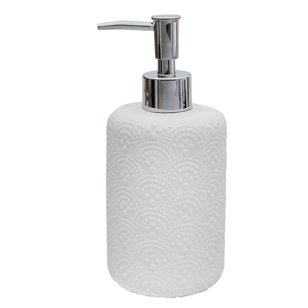 Αντλία Σαπουνιού Κεραμική Λευκή 500ml Φ8,2xH18,7cm Clay εstia Home Art 02-11475 - 2