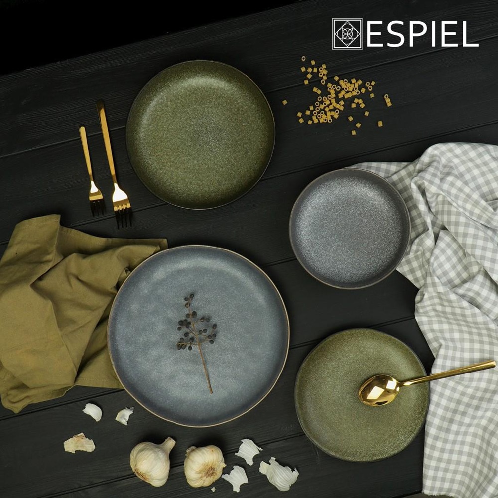 Πιάτο Stoneware Βαθύ Step Φ17,5xH4,5cm Olive Etna Espiel FRL114 - 2