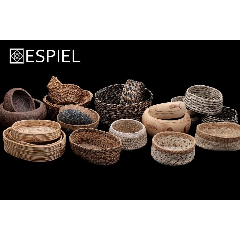 Ψωμιέρα Γιούτα Στρογγυλή 22x9 cm ESPIEL KAG216 - 2
