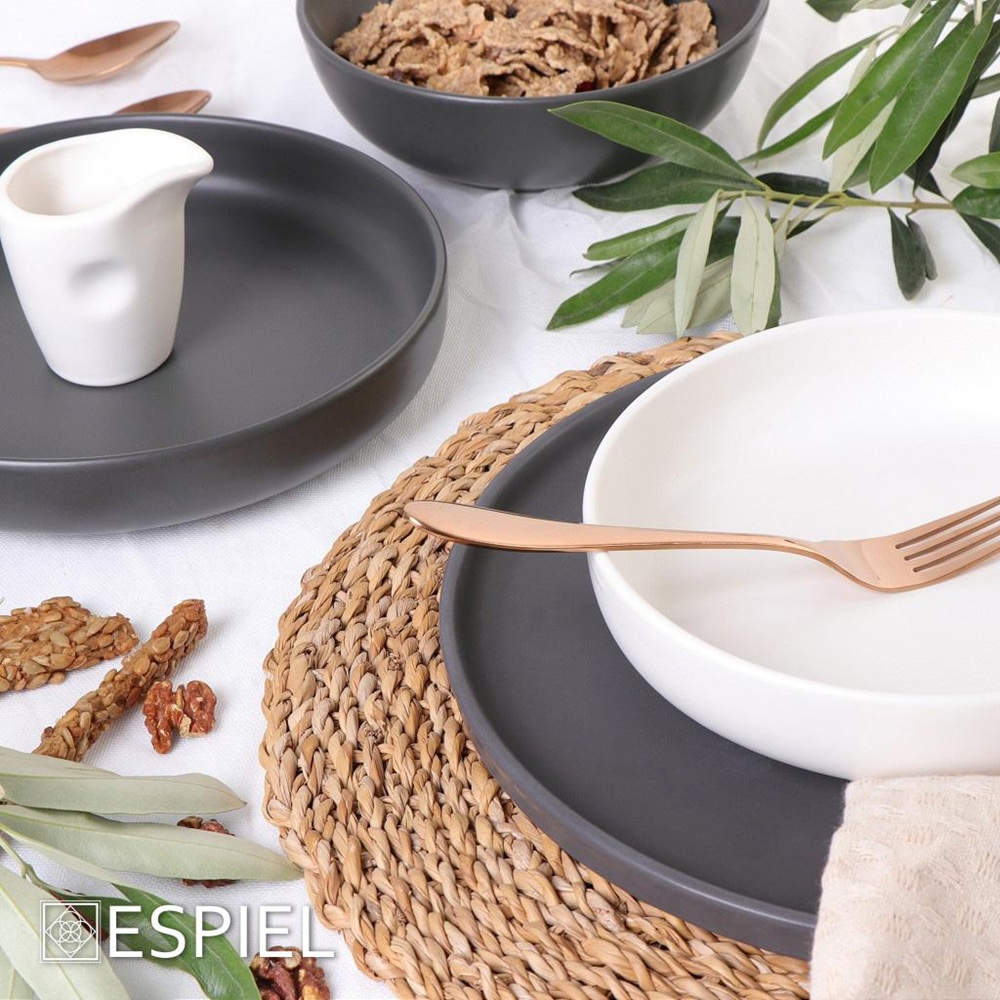 Πιάτο Ρηχό Πορσελάνης Μαύρο Ματ 30cm ESPIEL Terra Matt Black TLM139 - 2
