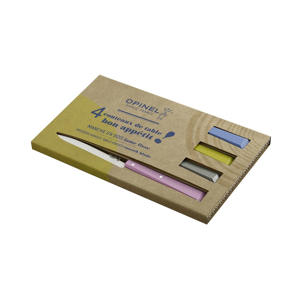 Μαχαίρια Steak Κουτί 4 Τεμαχίων 10,16cm Ατσάλι Sandvik 12C27 Bon Appétit Opinel Campagne 001533 - 
