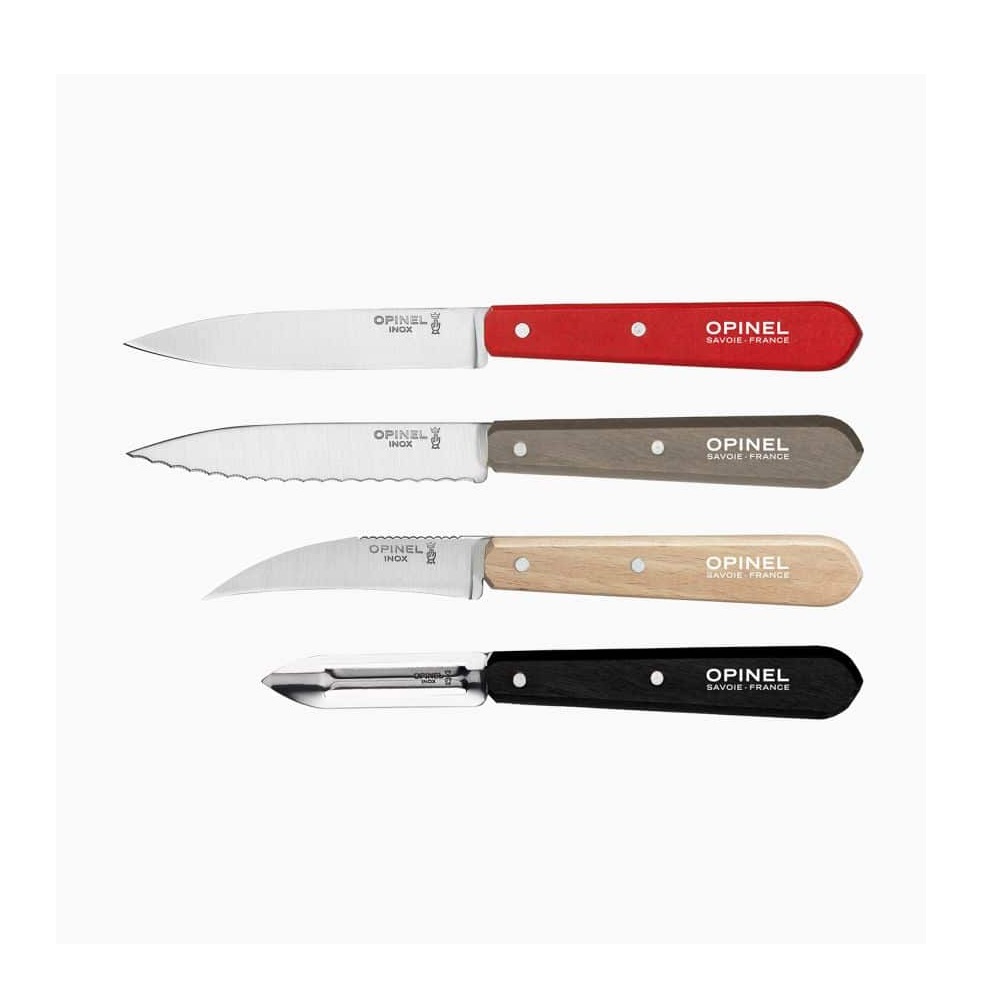 Μαχαίρια Κουζίνας Σετ 4 Τεμαχίων Ατσάλι 12c27/Ξύλο Οξιάς "Les Essentiels" Loft Opinel 001626 - 2