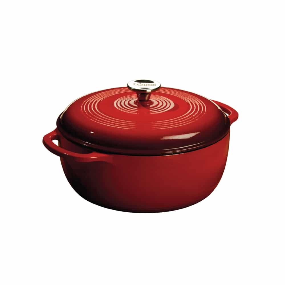 Κατσαρόλα - Γάστρα Μαντεμένια Εμαγιέ 5,68Lt Red 6 Quart Essential Enamel Lodge EC6D43 - 