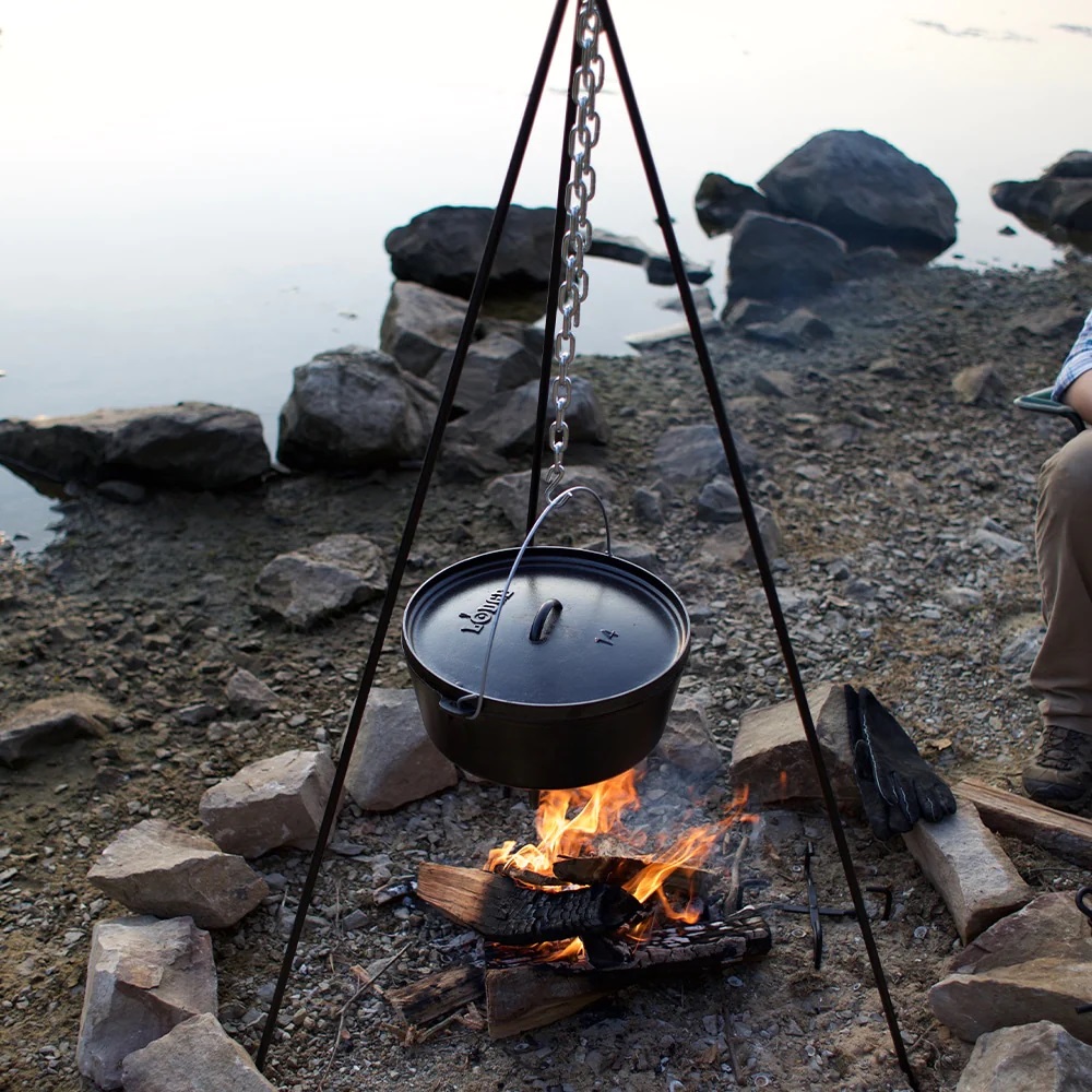 Υπαίθριο Τρίποδο Σιδερένιο Camping Φ7,62xH110,49cm Για Μαντεμένια Κατσαρόλα Lodge 3TP2 - 2