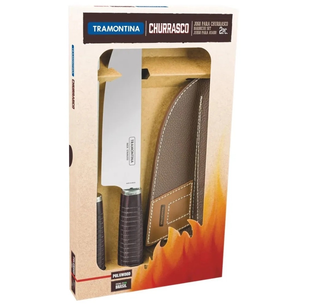 Σετ Barbeque Μαχαίρι-Μασάτι 20cm Polywood Tramontina 21199/995 - 