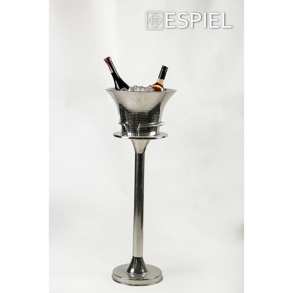 Σαμπανιέρα Ανοξείδωτη Με Μεταλλικό Stand Φ33xH89cm Espiel GET220 - 2