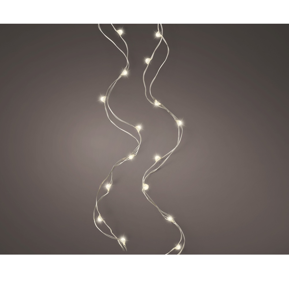 Φωτάκια Micro LED 100 Θερμό Λευκό Μπαταρίας Εσωτερικού Χώρου Lumineo 483755 - 1