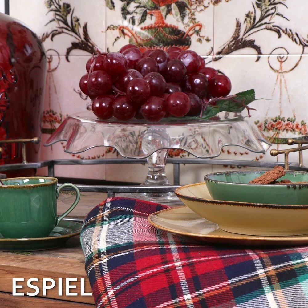 Γυάλινη Πιατέλα Σερβιρίσματος με Βάση - Υψος 15 εκ., Διάμετρος 32 εκ. "Splash" Pasabahce 95105-018 - 4