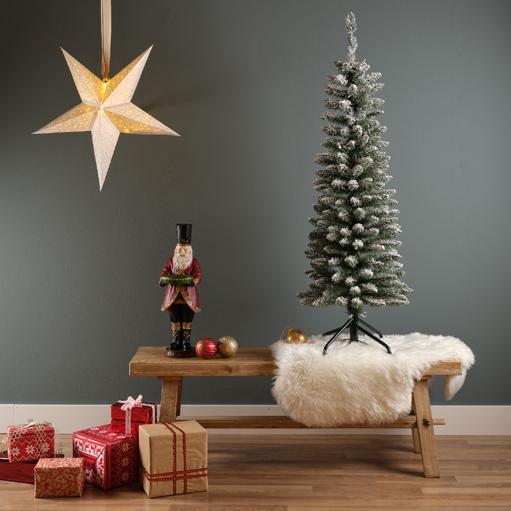 Χριστουγεννιάτικο Δέντρο Snowy Pencil Pine 180cm με 430 Κλαδιά και Εφέ Χιονιού - Everlands 684021 - 4