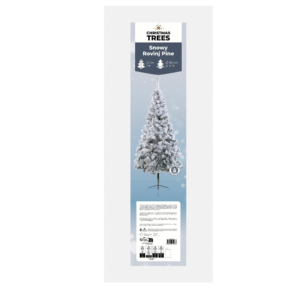 Χριστουγεννιάτικο Δέντρο Rovinj Snowy Pine 2,1m με Παγωμένο Φινίρισμα και Μεταλλική Βάση Everlands 684262 - 5