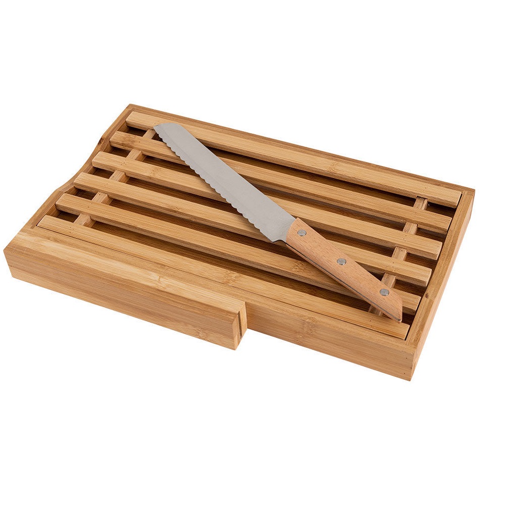 Επιφάνεια Κοπής Ψωμιού Με Μαχαίρι 35,5x22xH3,5cm Bamboo Essentials εstia Home Art 01-12946 - 3