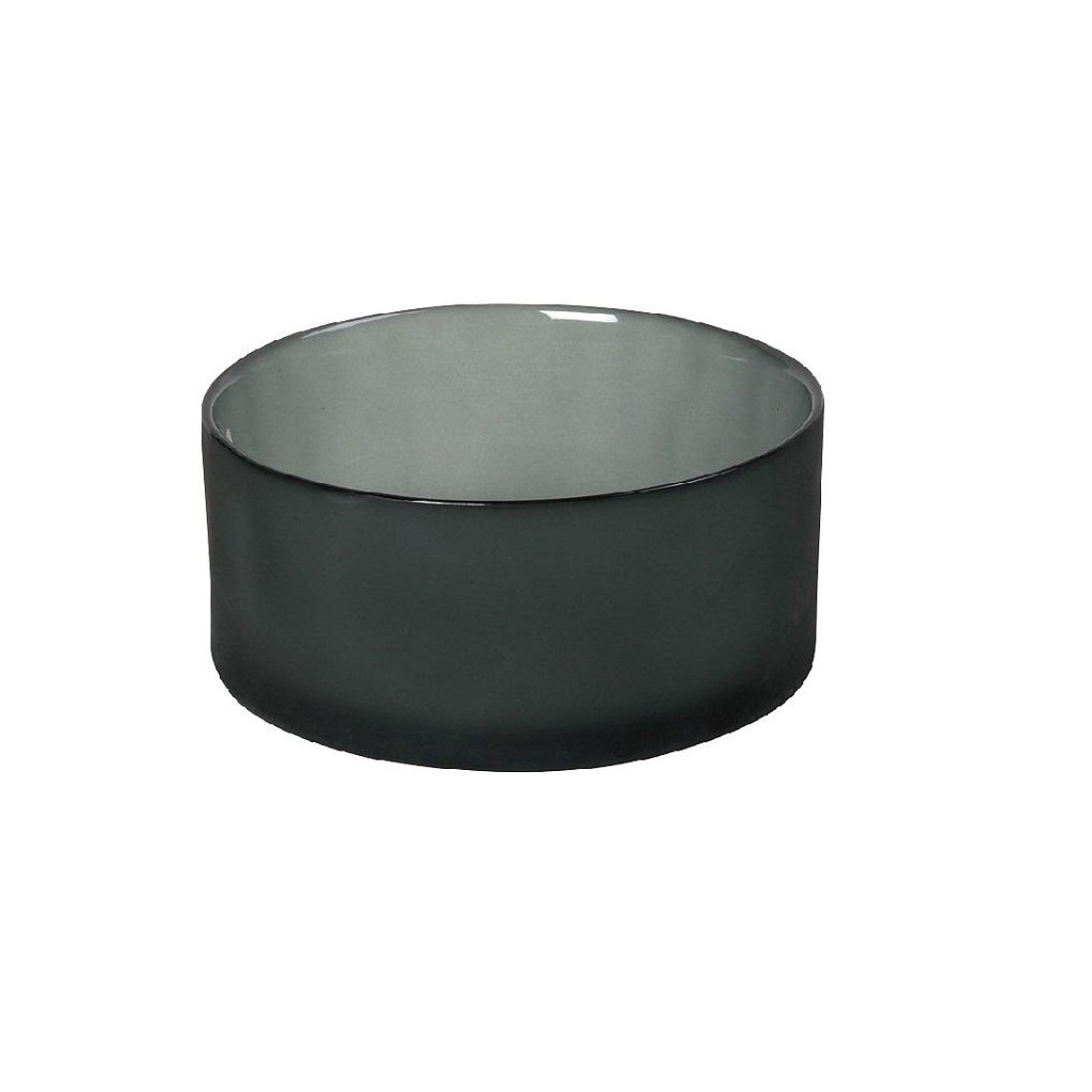 Κηροπήγιο Γυάλινο Κυπαρισσί Φ15xH6cm Caprice Modern Espiel DAC1713 - 1